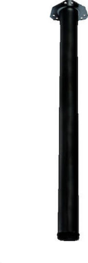 Import Hellas Metallic Furniture Leg with Regulator Suitable for Table / Coffee Table / Office 6x6x71cm Black Matte