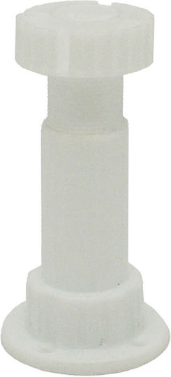 Hard Plast Plastic Furniture Leg with Regulator 10cm White