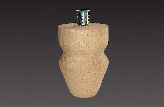 Morseto 112 Wooden Furniture Leg 6.2x6.2x8.5cm Unpainted