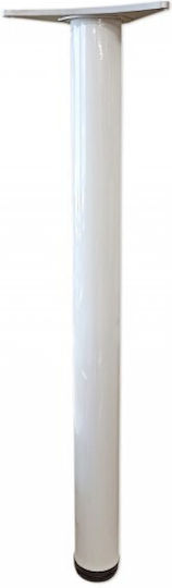Möbelbein Runde Art.127 Φ60x710mm Finetto Chrom Chromio
