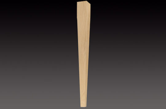 Morseto 304 Wooden Furniture Leg Suitable for Table / Coffee Table 7x7x75cm Unpainted 75