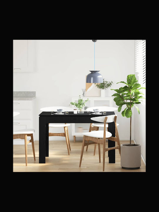 Esstisch Holz Schwarz Eiche 120x60x76cm