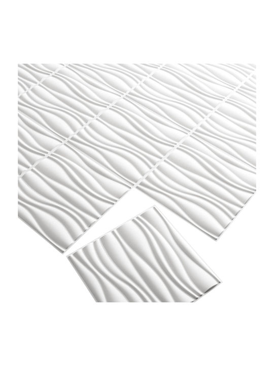 3D Wandpaneele Weiß 50x50x1,75cm 12 Stück