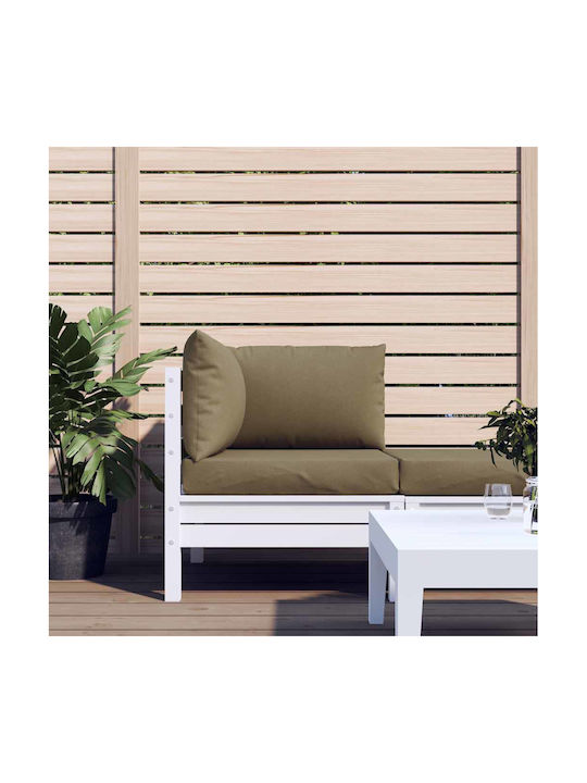 vidaXL Garden Chair Cushions with Backrest Taupe 3 Pieces