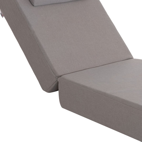 HomeMarkt Waterproof Sunbed Cushion with Backrest Olefin Herringbone