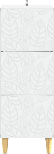 Comodă de Depozitare din Lemn cu 3 Sertare L33xL34,5xÎ90cm