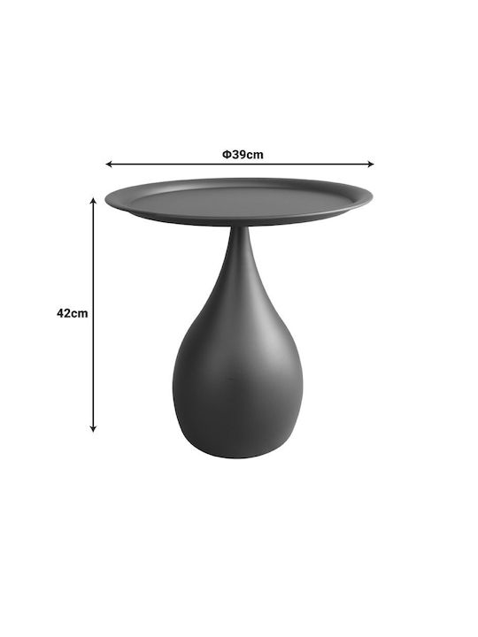 Round Side Table Samino Metal Blue L39xW39xH42cm.