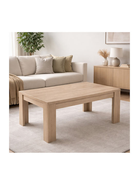 Liberta Kaffeetisch Zentral Rechteckig Holz Beige M90xT50xH45,5cm