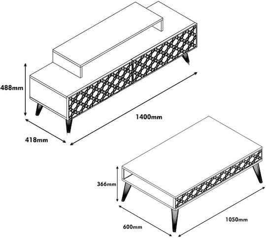 Set Mobilier STE-002550-V4462 2 Bucăți