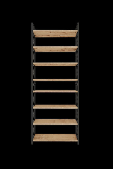 Black Bookcase 47x18x120cm