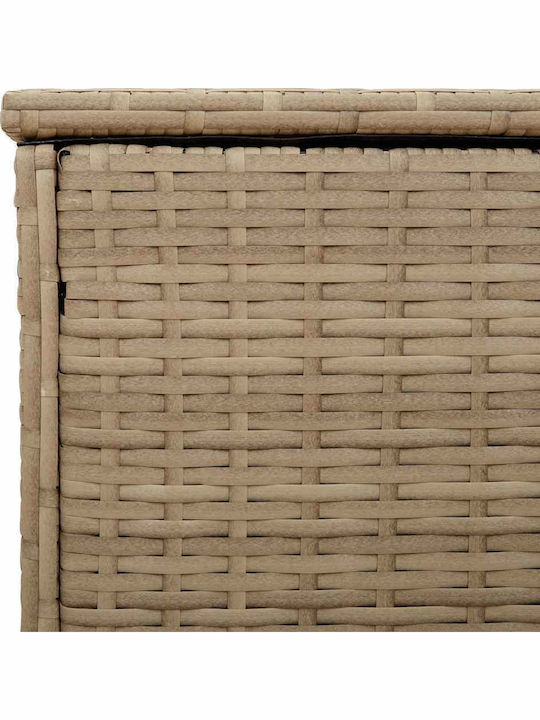 vidaXL Outdoor Storage Box Rattan Beige L100xW55xH55.5cm