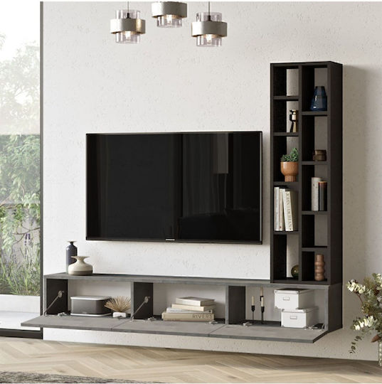 Bibliotecă Living Gri M175xL27xÎ145cm