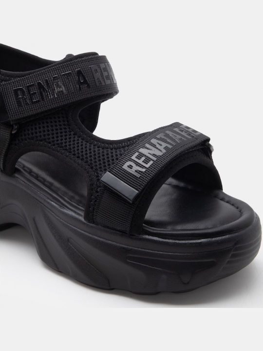 Sandale Casual Damă Flatforme Negre