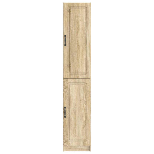 vidaXL Bathroom Column Cabinet Wall Hung M33xD34.5xH87cm Sonoma