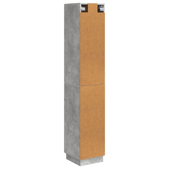 vidaXL Стенна Колона За Баня M33xД34.5xВ87cm Сива