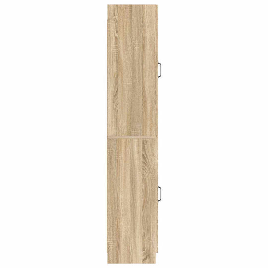 vidaXL Bathroom Column Cabinet Wall Hung M33xD34.5xH87cm Sonoma