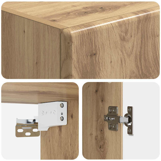 vidaXL Στήλη Μπάνιου Τοίχου 33x34.5x90cm Sonoma vidaXL Στήλη Μπάνιου Τοίχου 33x34.5x90cm Sonoma