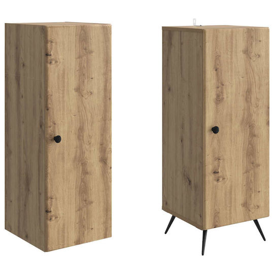 vidaXL Bathroom Column Cabinet Wall Hung M33xL34.5xH90cm Brown