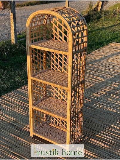 SteweHome Raft de Baie de Podea din Lemn 45x25x130cm Bej