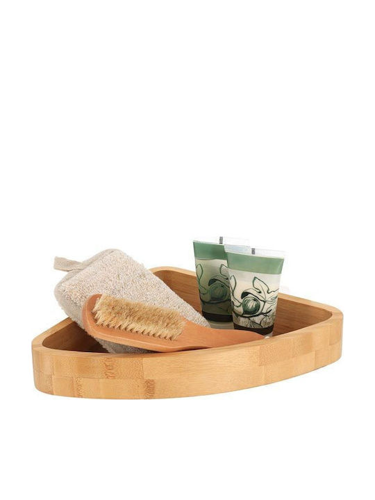 Wooden Corner Wall Mounted Bathroom Shelf