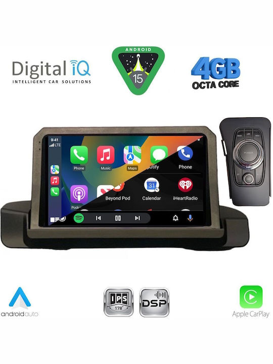 Digital IQ Car Audio System for BMW Series 3 2005-2012 Bluetooth USB WiFi GPS Apple CarPlay Android Auto with 9" Touch Screen