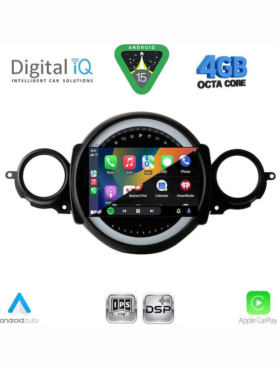Digital IQ Auto-Audiosystem für Mini Cooper 2000-2006 Bluetooth USB Eingebautes Wi-Fi GPS Apple CarPlay Android Auto mit Touchscreen 9 Zoll DIGITAL IQ RSG 6063 CPA
