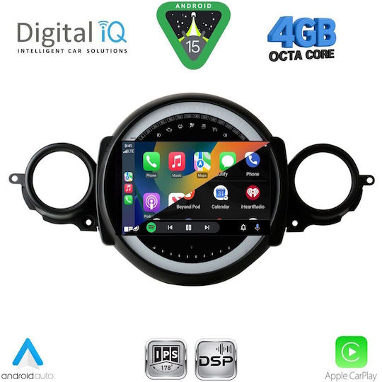 Digital IQ Car Audio System for Mini Cooper 2000-2006 (Bluetooth/USB/WiFi/GPS/Apple CarPlay/Android Auto) with 9" Touch Screen