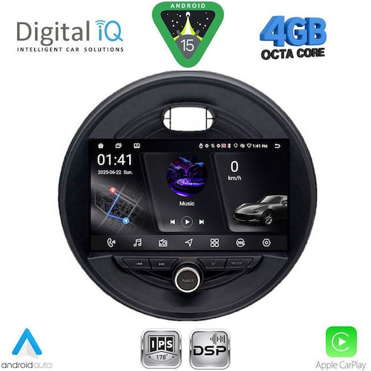 Digital IQ Car Audio System for Mini Cooper 2000-2006 (Bluetooth/USB/WiFi/GPS/Apple CarPlay/Android Auto) with 9" Touch Screen