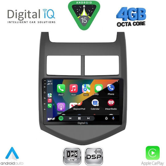 Digital IQ Car Audio System for Chevrolet Aveo 2011-2014 Bluetooth USB WiFi GPS Apple CarPlay Android Auto with 9" Touch Screen