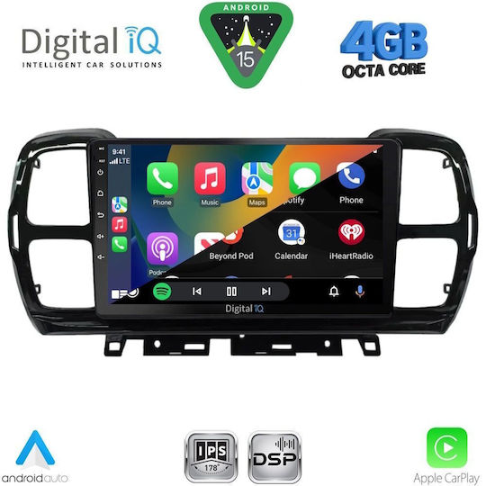 Digital IQ Car Audio System for Citroen C5 Aircross 2017-2021 Bluetooth USB WiFi GPS Apple CarPlay Android Auto with 9" Touch Screen