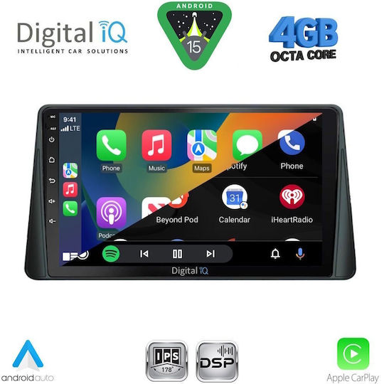Digital IQ Ηχοσύστημα Αυτοκινήτου για Ford Focus 2019 (Bluetooth/USB/WiFi/GPS/Apple-Carplay/Android-Auto) με Οθόνη Αφής 9"
