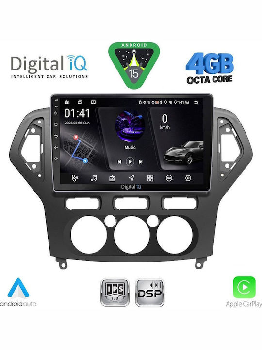 Digital IQ Ηχοσύστημα Αυτοκινήτου για Ford Kuga / C-Max 2013-2019 (Bluetooth/USB/WiFi/GPS/Apple-Carplay/Android-Auto) με Οθόνη Αφής 9"