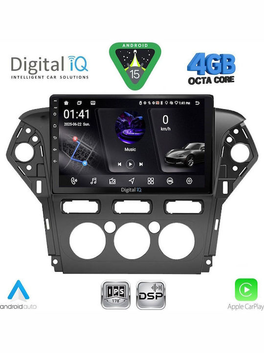 Digital IQ Ηχοσύστημα Αυτοκινήτου για Ford Kuga / C-Max 2013-2019 (Bluetooth/USB/WiFi/GPS/Apple-Carplay/Android-Auto) με Οθόνη Αφής 9"