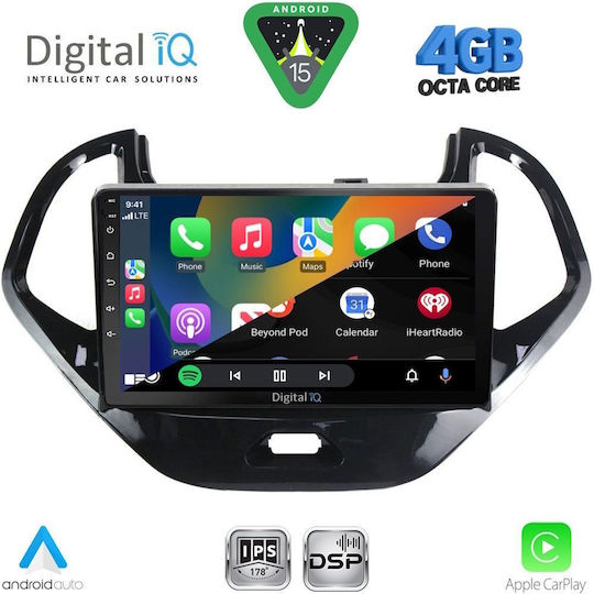 Digital IQ Ηχοσύστημα Αυτοκινήτου για Ford Ka 2017 (Bluetooth/USB/WiFi/GPS/Apple-Carplay/Android-Auto) με Οθόνη Αφής 9"