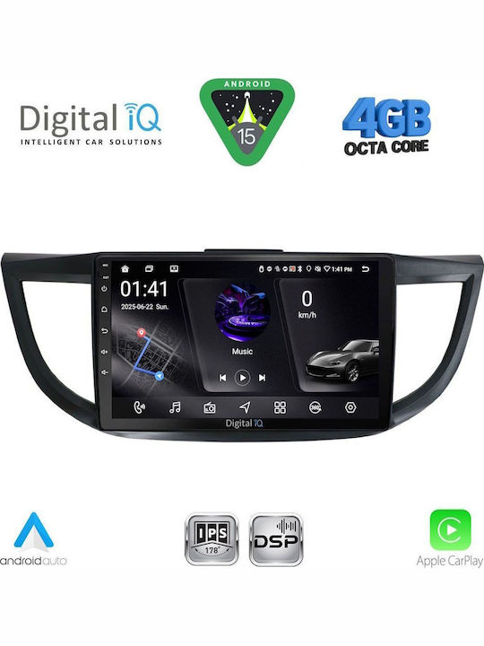 Digital IQ Car Audio System for Honda Civic 2012-2016 Bluetooth USB WiFi GPS Apple CarPlay Android Auto with 9" Touch Screen