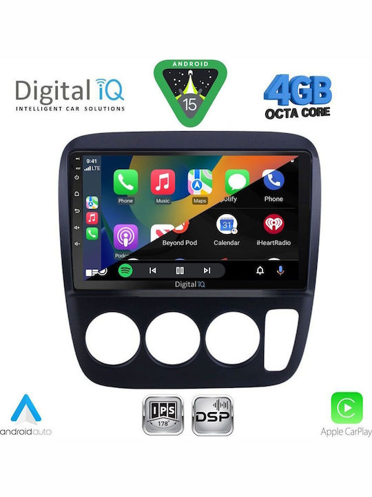 Digital IQ Car Audio System for Honda CR-V 1996-2006 with A/C Bluetooth USB WiFi GPS Apple CarPlay Android Auto with 9" Touch Screen
