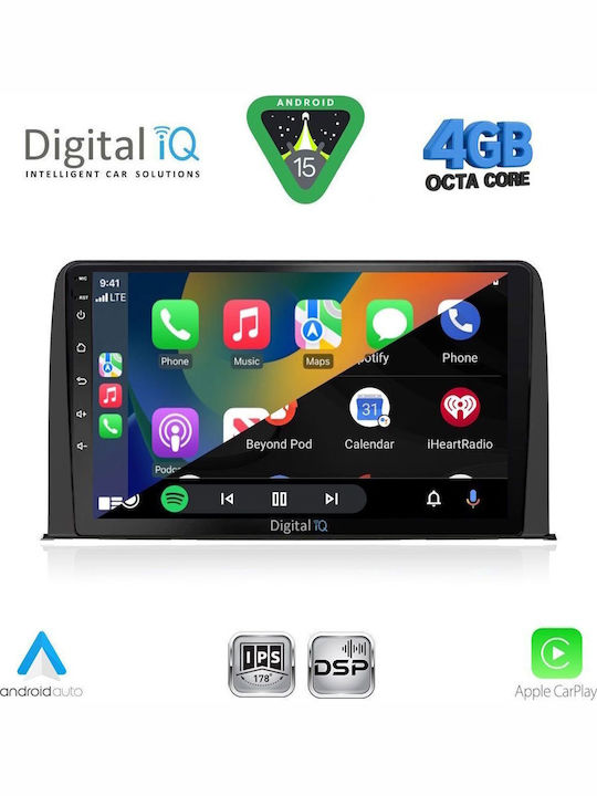 Digital IQ Car Audio System for Honda Civic 2012-2016 Bluetooth USB WiFi GPS Apple CarPlay Android Auto with 9" Touch Screen