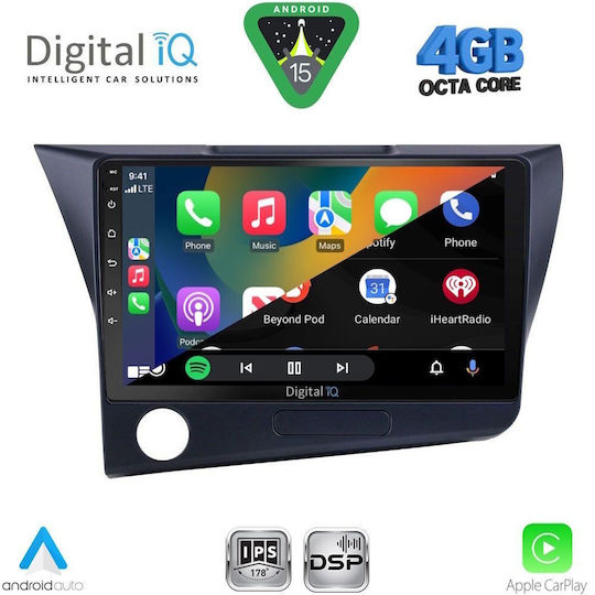 Digital IQ Car Audio System for Honda CR-Z 2010-2016 Bluetooth USB WiFi GPS Apple CarPlay Android Auto with 9" Touch Screen