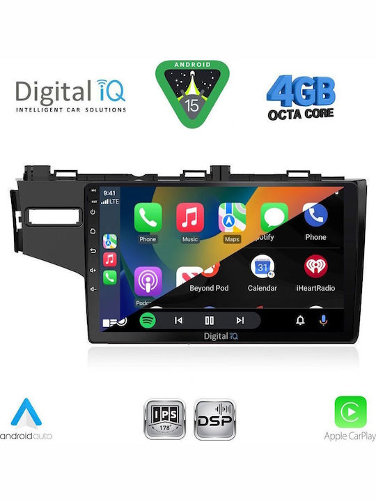 Digital IQ Ηχοσύστημα Αυτοκινήτου για Honda Jazz 2008-2012 (Bluetooth/USB/WiFi/GPS/Apple-Carplay/Android-Auto) με Οθόνη Αφής 10"
