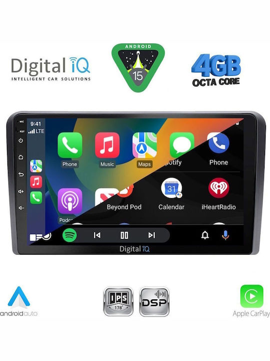 Digital IQ Ηχοσύστημα Αυτοκινήτου για Honda Jazz 2008-2012 (Bluetooth/USB/WiFi/GPS/Apple-Carplay/Android-Auto) με Οθόνη Αφής 10"