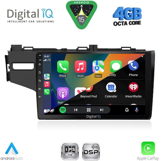 Digital IQ Car Audio System for Honda Jazz 2013-2019 Bluetooth USB WiFi GPS Apple CarPlay Android Auto with 10" Touch Screen
