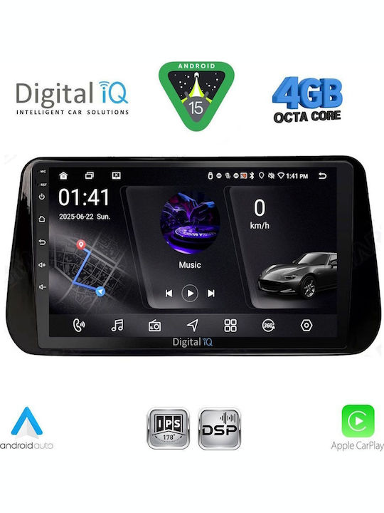 Digital IQ Car Audio System for Hyundai Kona 2017-2023 (Bluetooth/USB/WiFi/GPS/Apple CarPlay/Android Auto) with 10" Touch Screen