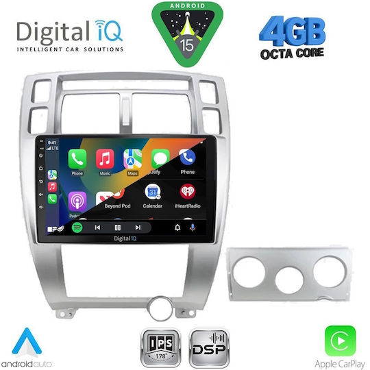 Digital IQ Car Audio System for Hyundai Tucson 2004-2010 (Bluetooth/USB/WiFi/GPS/Apple CarPlay/Android Auto) with 10" Touch Screen