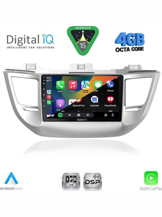 Digital IQ Car Audio System for Hyundai Tucson 2015-2019 (Bluetooth/USB/WiFi/GPS/Apple CarPlay/Android Auto) with 9" Touch Screen