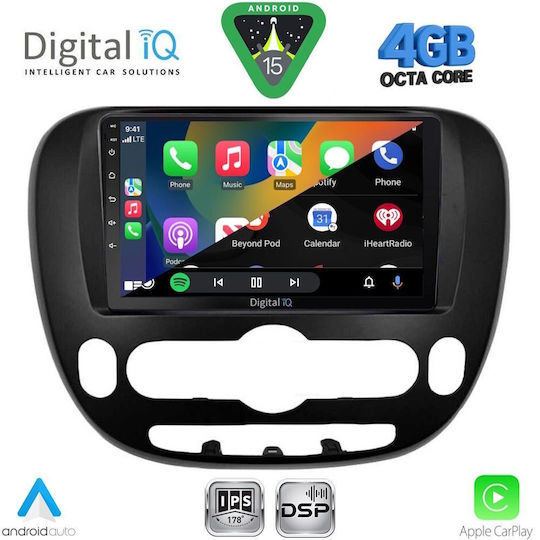 Digital IQ Ηχοσύστημα Αυτοκινήτου για Kia Soul 2008-2013 (Bluetooth/USB/WiFi/GPS/Apple-Carplay/Android-Auto) με Οθόνη Αφής 9"