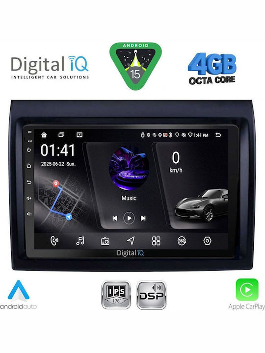 Digital IQ Car Audio System for Fiat Ducato 2006-2011 Bluetooth USB WiFi GPS Apple CarPlay Android Auto with 9" Touch Screen
