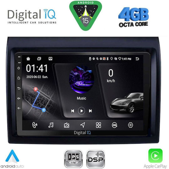 Digital IQ Car Audio System for Fiat Ducato 2006-2011 Bluetooth USB WiFi GPS Apple CarPlay Android Auto with 9" Touch Screen