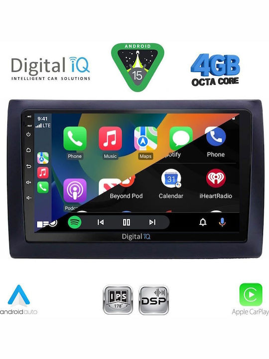 Digital IQ Car Audio System for Fiat Ducato 2006-2011 Bluetooth USB WiFi GPS Apple CarPlay Android Auto with 9" Touch Screen