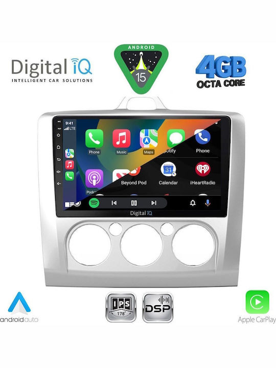 Digital IQ Car Audio System for Ford Focus 2005-2012 with A/C Bluetooth USB WiFi GPS Apple CarPlay Android Auto with 9" Touch Screen