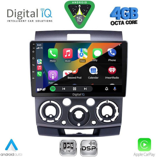 Digital IQ Car Audio System for Ford Ranger Mazda BT-50 2006-2011 (Bluetooth/USB/WiFi/GPS/Apple CarPlay/Android Auto) with 9" Touch Screen